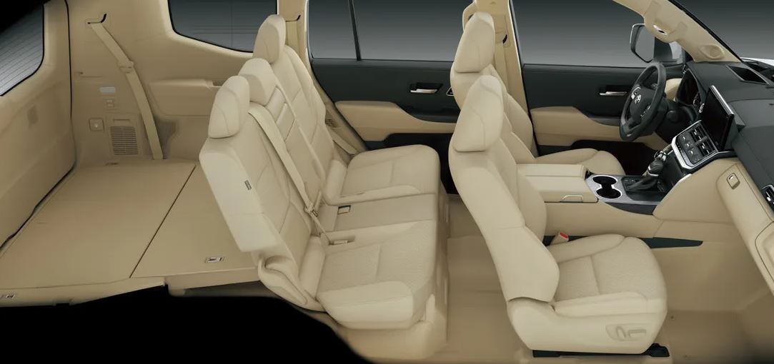 Toyota Land Cruiser SUV J300 Series folding 3rd row seats