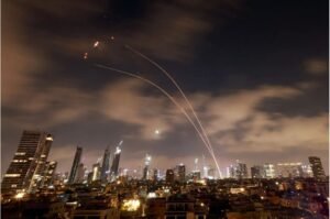 Israeli air defense systems intercept Iranian missiles